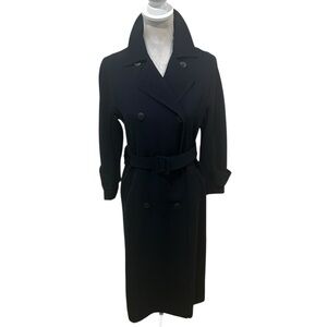 Hilary Radley Navy belted 100% polyester trench coat Outerwear lined midweight 2